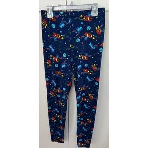 Disney Stitch Leggings Cartoon Character Print Loungewear‎ Blue Small